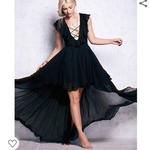 Biubiu Tiered High-Low Ruffle Dress Size Large